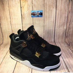 Air Jordan 4 Retro "Royalty," Black/Gold Size 12